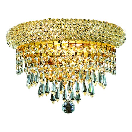 Elegant Lighting Elegant Cut Clear Crystal Primo 2-Light Crystal Wall Sconce V1802W12G/EC